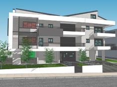 New two-storey apartment building with pilotis and basement