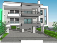 New two-storey apartment building with pilotis and basement