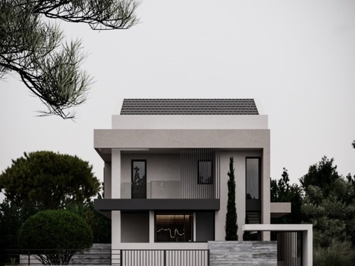 Construction of a detached house and an apartment building 